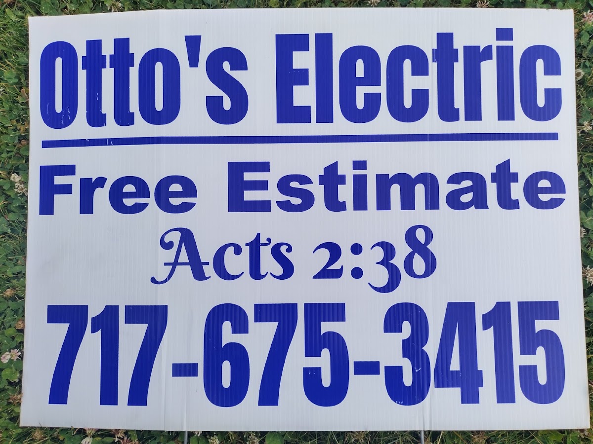 Otto's Electric business sign